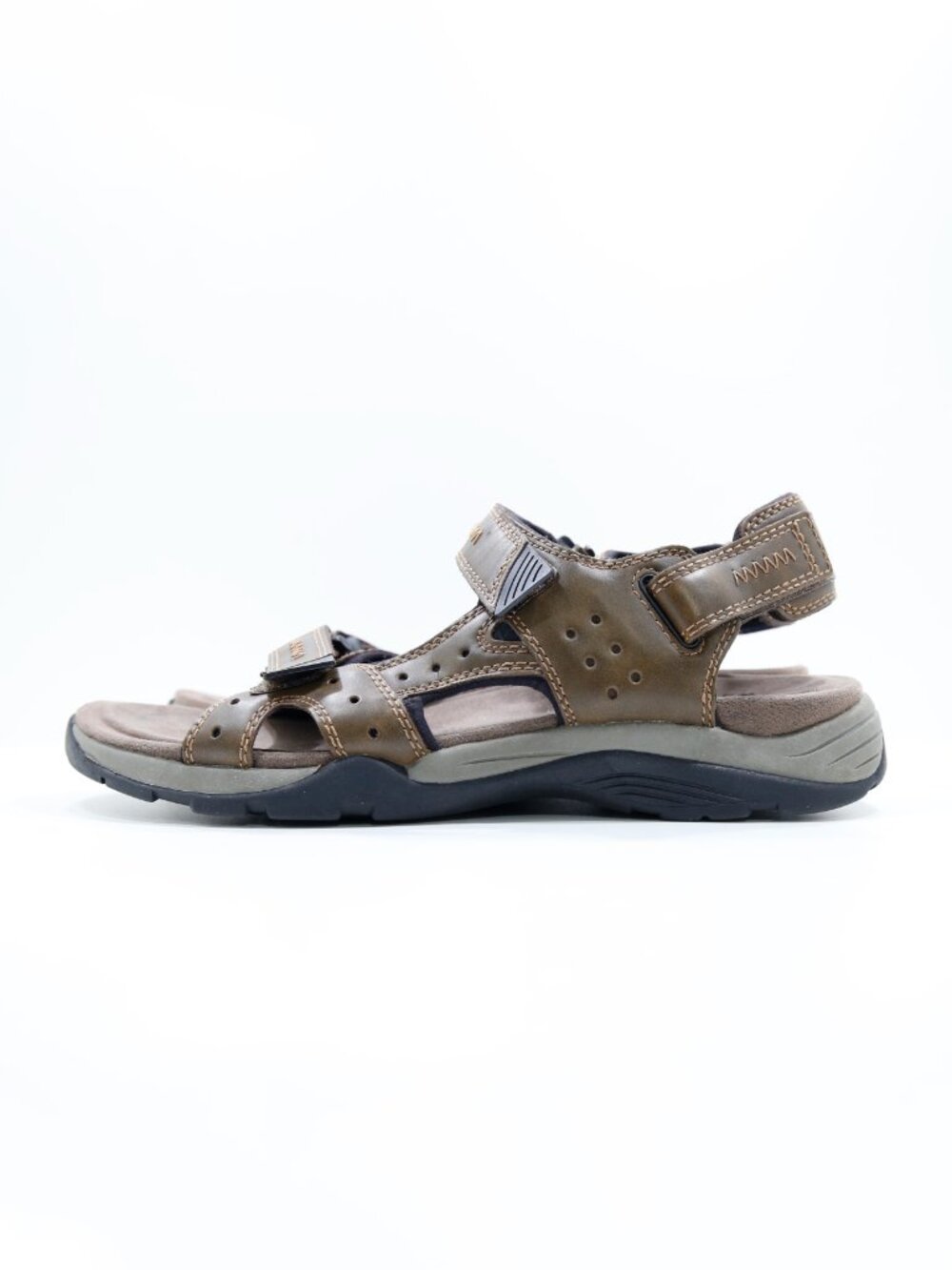 Earth Spirit Robert-2 Brown Faux Leather Adjustable Sandals - Men's 12